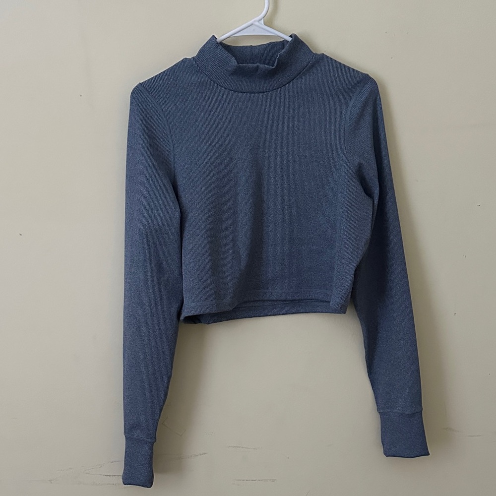Aerie Thermal Blue Long Sleeve Top